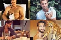 Trào lưu trai đẹp chụp ảnh với mèo náo loạn Instagram
