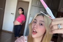 "Hot girl trứng rán" thông báo có tin vui, tạo bất ngờ cho chồng 