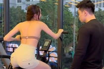 Đi tập gym, cô gái Quảng Ninh tự tin diện đồ "bằng bàn tay"