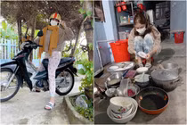 Lộ ảnh đối lập về quê ăn Tết, Á hậu rapper gây phấn khích