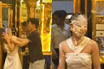 Bị bạn úp bánh sinh nhật vào mặt, cô gái chán không buồn nói