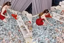 Clip: Gái xinh với màn đập lợn ăn Tết khiến dân mạng trầm trồ