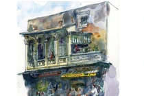 Nhà cổ quanh Chợ Bến Thành và Chợ Lớn qua những bức ký họa