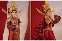 Quốc phục ấn tượng của Á hậu Phương Anh ở HH Quốc tế 2022