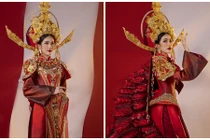 Quốc phục ấn tượng của Á hậu Phương Anh ở HH Quốc tế 2022