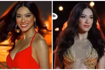 Ảnh dạ hội, bikini của Kim Duyên ở bán kết HH Siêu quốc gia