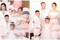 Vy Oanh tổ chức tiệc sinh nhật hoành tráng cho hai con gái