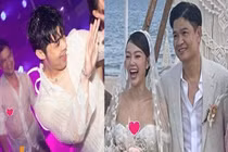Chồng Minh Hằng 'quậy đục nước' đám cưới, lộ cả body U50