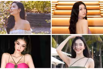 Đọ vẻ gợi cảm của Hoàng Thùy và dàn á hậu đi hát