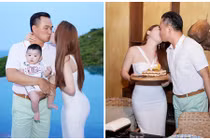 Chi Bảo và vợ ba kém 16 tuổi thân mật tại tiệc sinh nhật