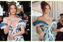 Lý Nhã Kỳ mặc hở bạo khoe vòng 1 size "khủng" tại Cannes 2022