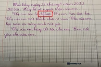 Em gái viết văn tả chị nhưng mắc lỗi khiến “nhân vật” chỉ muốn "độn thổ"