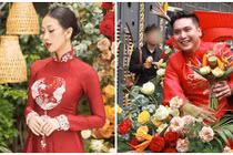 Chồng trẻ của Liêu Hà Trinh ngồi xích lô rước dâu