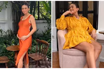 Nhan sắc gợi cảm của Á hậu Mâu Thủy khi mang bầu