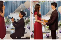 Ngọt ngào khoảnh khắc diễn viên Bình An cầu hôn Á hậu Phương Nga