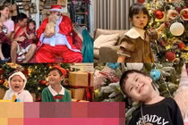 Biểu cảm trái ngược của các nhóc tỳ nhà sao Việt khi đón Noel