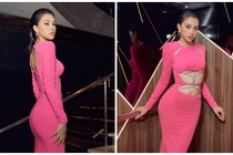 Hoa hậu Tiểu Vy diện váy xẻ chân ngực nhận giải gương mặt đẹp nhất