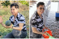 "Ông hoàng nhạc sến" Ngọc Sơn cuốc đất, cho cá ăn ở mảnh đất 50 hecta