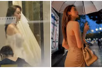 "Mẹ ác ma" Minh Hằng lặn lội ra tận Hà Nội... thử váy cưới