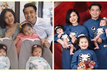 Lộ diện hai con gái sinh đôi của diễn viên Vân Trang