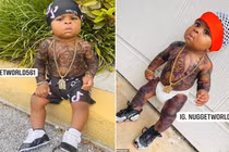 Bà mẹ cho con trai “xăm” kín người như “xã hội đen” gây tranh cãi