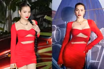 Phương Trinh Jolie bầu bí vẫn không ngán đụng váy Hồ Ngọc Hà