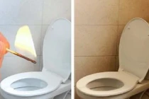 Rơi que diêm đang cháy vào bồn cầu, thu hiệu quả kỳ diệu