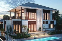 Mẫu nhà vườn 2 tầng ở nông thôn yên bình, chim hót ríu rít