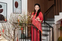 Phan Như Thảo trẻ hơn hẳn khi diện áo dài nhờ giảm 22kg