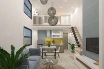 Nhà cấp 4 gác lửng 3 phòng ngủ đẹp ngất ngây