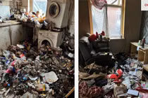 Phát hoảng với ngôi nhà cho thuê 18 năm chất đống cao đầy rác