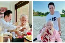 Lý Hải một tay chăm sóc từng li từng lí cho đấng sinh thành