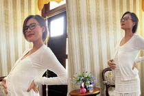 Thuý Diễm khiến dân tình xôn xao khi đăng ảnh bụng bầu vượt mặt