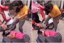 Bị nhà chồng ức hiếp, con gái về đánh mẹ ruột giữa đường giữa chợ