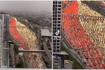 Clip: Cảnh kẹt xe giờ cao điểm tạo thành tác phẩm nghệ thuật