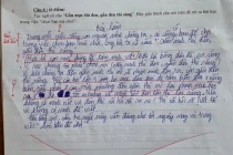 Bài làm của học sinh khiến giáo viên cũng phải lắc đầu bất lực