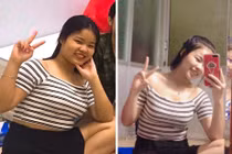 Cô gái ở TP HCM quyết giảm cân khi ở nhà giãn cách