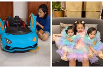 Giàu có là thế nhưng Vân Trang vẫn tự tay 'độ xe' cho ái nữ