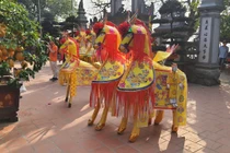 Choáng váng với đàn ngựa "khủng" bủa vây đền quan Hoàng Mười 