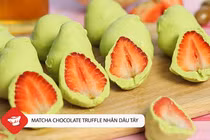 Video: Làm món matcha chocolate truffle nhân dâu tây