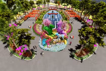 Ngắm 7 kỳ quan thế giới bằng hoa tươi tại Sun World Halong Complex