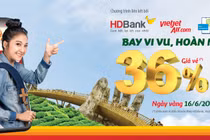 "Thanh toán ngay - Hoàn tiền bay" cung HDbank
