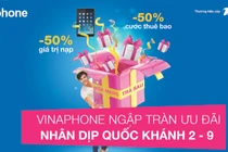 “Bão” khuyến mãi của VinaPhone chào mừng Quốc Khánh