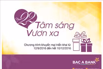 22 năm tâm sáng vươn xa, BAC A BANK dành tặng hàng ngàn phần quà ý nghĩa