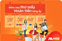 Chi tiêu thẻ quốc tế MSB, tận hưởng trọn vẹn ưu đãi 7 ngày trong tuần