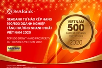 SeABank tăng hạng vượt bậc, đứng 190/500 trong BXH FAST500