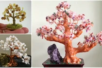 Hoa mắt bonsai bằng đá quý tuyệt đẹp