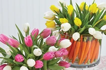 Trang trí nhà với bình hoa từ rau củ siêu độc đáo