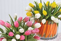 Trang trí nhà với bình hoa từ rau củ siêu độc đáo