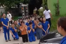 Giáo viên mầm non quỳ lạy xin được dạy trẻ